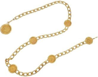 Chanel Pre-owned Belts, female, Yellow, Size: ONE SIZE Pre-owned Chain belt