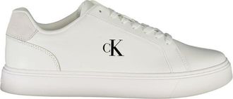 Calvin Klein Mens Logo Detail Sneakers - White - Size EU 45