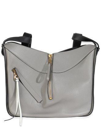 Loewe Grey Leather Medium Hammock Shoulder Bag (Authentic Pre-Loved)