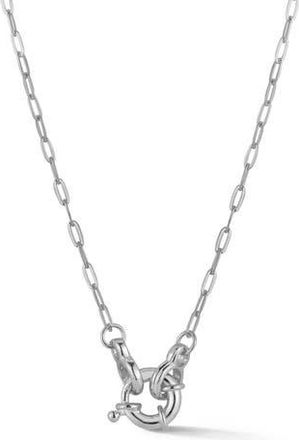 Glaze Jewelry Clasp Paperclip Necklace in Silver at Nordstrom Rack