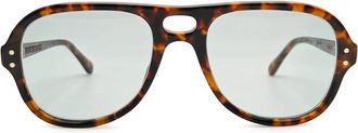 JULIUS TART OPTICAL Holly Aviator Zonnebril - Dames - Brillen - Bruin - ONE Size - Accessoires