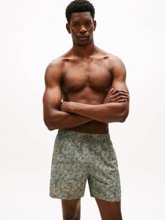 Tommy Hilfiger Mens Palm Leaf Print 7 Swim Trunk - Green - XXL