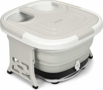 Costway Masajeador De Ba&ntilde;os Para Pies Masajeador El&eacute;ctrico Masaje De Pies Con Temporizador De 10-60 Min / 36-48 &deg; / 500w Gris Claro - Costway