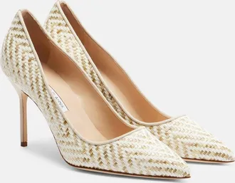 Manolo Blahnik Salones BB de efecto rafia