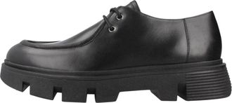 Geox D Vilde - Dames - Veterschoenen - Zwart - 38 EU - Leer - Schoenen