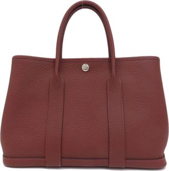 Herm&egrave;s Brown Red Brown Negonda Leather Tote Bag (Pre-Owned)