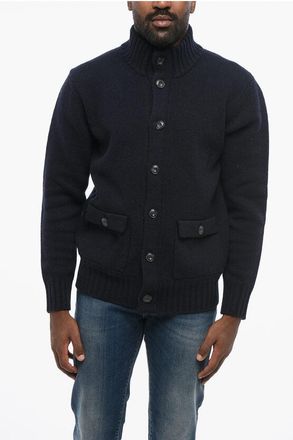 Altea Virgin Wool Cardigan with Flap Pockets size Xxl