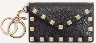 Valentino Garavani Valentino Garavani Rockstud charm in grainy calfskin Woman BLACK UNI