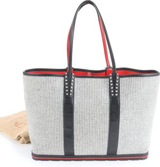 Christian Louboutin Gray Leather Handbag Tote Bag (Pre-Owned)