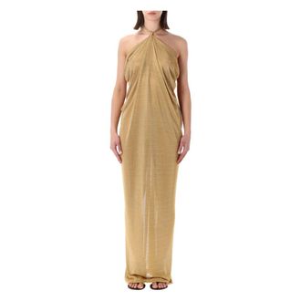 Alberta Ferretti Alberta Ferretti, Gowns, female, Yellow, Size: S Long Dress Lurex