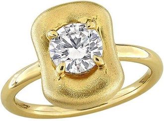 Rina Limor Silver 0.95 Ct. Tw. Created White Moissanite Puffed Ring