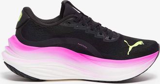 Puma Womens Magmax Nitro Running Shoes In Puma Black Yellow Alert