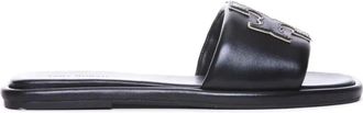 Tory Burch Tory Burch, Sliders, female, Black, Size: 6 1/2 US Double T Sport Slide