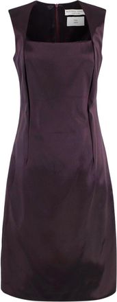Bottega Veneta Square-neck Satin A-line Dress Size S