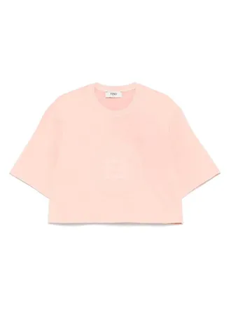 Fendi Fendi Roma T-shirt - women - Cotton - S - Pink