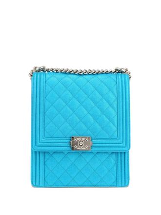 Chanel North South Boy schoudertas - Blauw