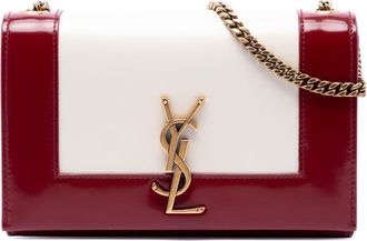 Saint Laurent Pre-owned Saint Laurent Small Bicolor Lambskin and Patent Monogram Kate Chain Shoulder Bag Ladies J95WY6FG0JQAPBDB