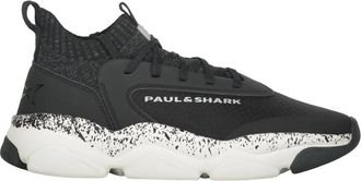 Paul & Shark Schoenen, Heren, Zwart, 42 EU, Polyester, Moderne zwarte sneakers voor sport en stijl