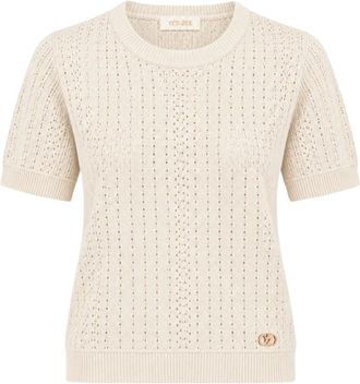 Yes-Zee Round-neck Truien - Dames - Ronde hals truien - Beige - XS - Polyester - Truien & Vesten