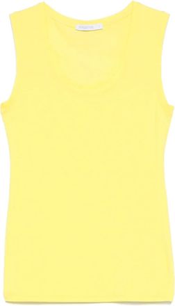 Patrizia Pepe Canotta con logo gommato - Giallo