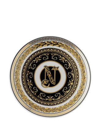 Versace Virtus Alphabet N verfraaid bord - Zwart