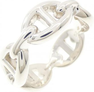 Herm&egrave;s Silver 925 Band Ring (Pre-Owned)
