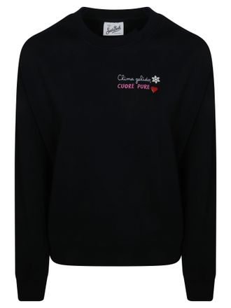 MC2 Saint Barth Black Maglia Manica Lunga Stardust W Top