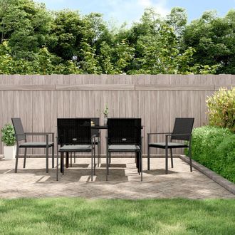 vidaXL Vidaxl - Juego Comedor Jard&iacute;n 7 Piezas Y Cojines Rat&aacute;n Sint&eacute;tico Y Acero