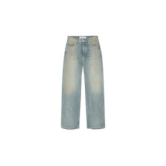Won Hundred Wide Jeans, male, Blue, Size: W30 Genoa Coated Denim