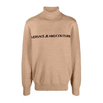 Versace Jeans Couture Turtlenecks, male, Brown, Size: XL Stylish Maglia Shirt for Men