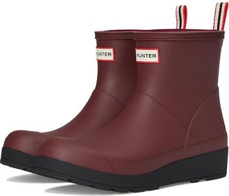 Hunter Play Short Boot Womens Rain Boots Dark Red : 11 M, Rubber