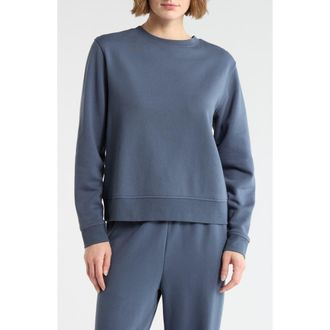 Vince Crewneck Cotton Sweatshirt in Obsidian at Nordstrom Rack, Size X-Large Regular