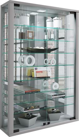 ebuy24 Ebuy24 - Vcm Vitrina Colgante Vitrina Vidrio Con Vidrio De Seguridad Esg Dimensiones Aprox. Al. 91 X An. 59 X P. 18 Cm Vidrio Gabinete Colgante Modern