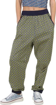 Moncler Ladies Yellow Lemon-print Track Pants, Size X-Small