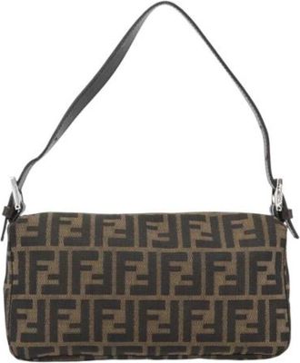 Fendi Pre-owned Shoulder Bag - Dames - Vintage Schoudertas - Bruin - ONE Size - Leer - Vintage