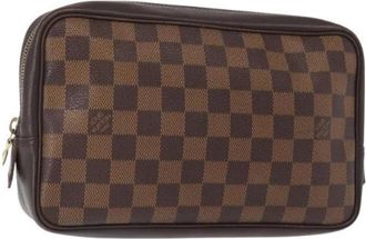 Louis Vuitton Pre-owned Vintage Canvas Clutch - Dames - Vintage Clutch - Bruin - ONE Size - Vintage
