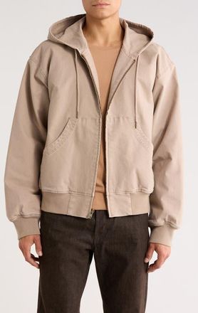 BP. Hooded Lined Canvas Jacket in Tan Teak Washed at Nordstrom, Size Xx-Large