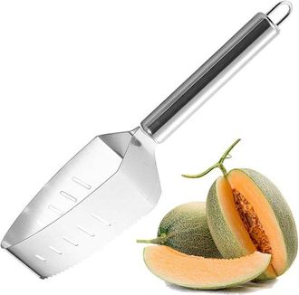 OEM Affetta Anguria - Utensile Da Cucina Per Affettare Frutta - Porzionatura Frutta - Acciaio Inossidabile - 25 X 6 X 6 Cm - Argento