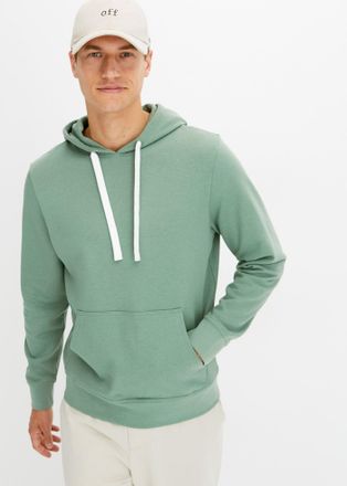 Bonprix Hoodie BONPRIX Hoodie aus reiner Baumwolle, Herren, Gr. 52/54 (L), gr&uuml;n (piniengr&uuml;n), Obermaterial: 100% Baumwolle, unifarben, regular fit, Sweatshirt