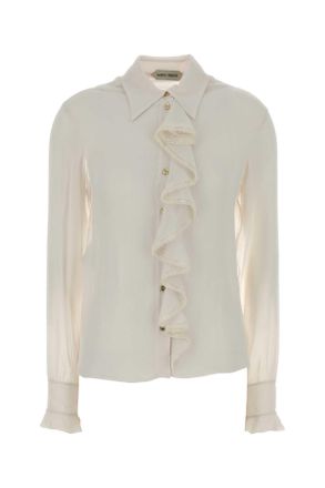 Alberta Ferretti Alberta Ferretti White Crepe Shirt