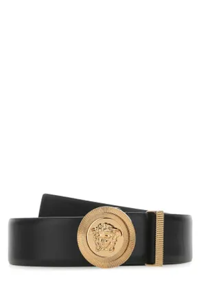 Versace Black Leather Belt