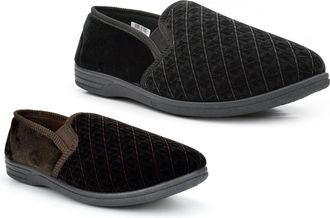 Generic Mens Slip On Slippers Size 6 Boys Slippers Size 16 Slip On Slipper Mens Carpet Slipper Extra Large Extra Large Sizes Sizes 6-16 Brown/Black 12 UK