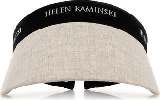 Helen Kaminski Grey Linen Brooke Visor