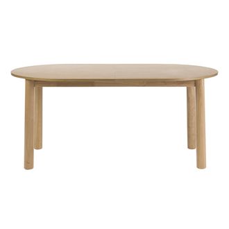 Miliboo Mesa De Comedor Ovalada Extensible De Madera Clara Fresno L180-230 Cm Claudie