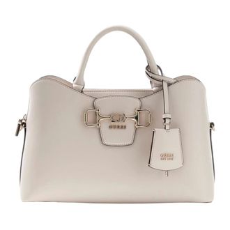 Guess Janie Logo Handbag - female - Guess - Handbags - Beige - ONE SIZE - Bags