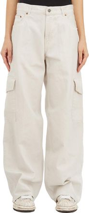 Haikure Womens Jeans Mod Bethany Cargo Naples - Ivory Cotton - Size 24 (Waist)