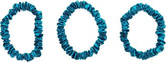 Blissy 3-Pack Skinny Silk Scrunchies in Aqua at Nordstrom
