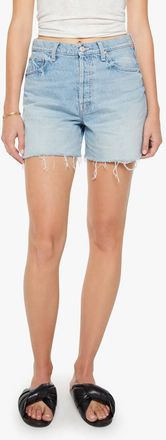 Mother The Extra Mile Cutoff Denim Shorts In Head Rush