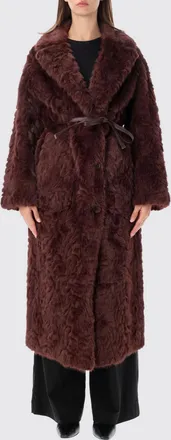 Urban Code Cappotto lungo reversibile a vestaglia in pelliccia e pelle scamosciata