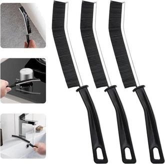 No Brand Juego De 3 Cepillos De Limpieza De Cerdas R&iacute;gidas, Adecuados Para Juntas De Azulejos, Ba&ntilde;os, Cocinas, Inodoros, Lavabos, Zonas De Ducha Y Suelos